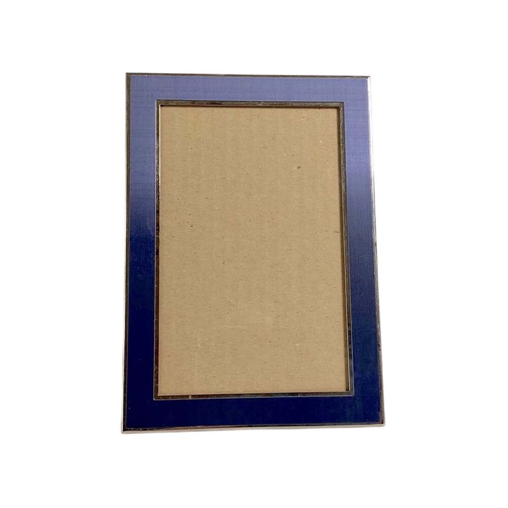 Navy Blue and Silver Picture Frame